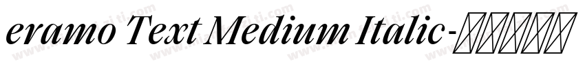 eramo Text Medium Italic字体转换
